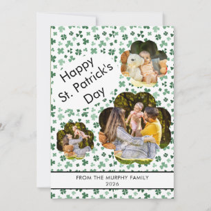 Cartes Pour Fêtes Annuelles Photo de jour de la Saint-Patrick trèfle chanceux