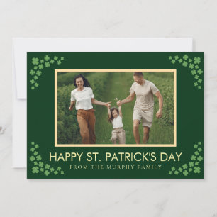 Cartes Pour Fêtes Annuelles Photo de jour de la Saint-Patrick trèfle chanceux