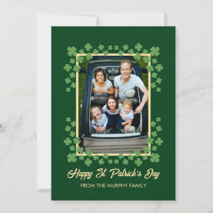 Cartes Pour Fêtes Annuelles Photo de jour de la Saint-Patrick trèfle chanceux 