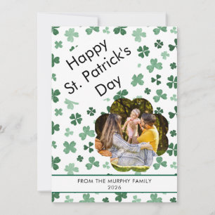 Cartes Pour Fêtes Annuelles Photo de jour de la Saint-Patrick trèfle chanceux 