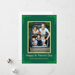 Cartes Pour Fêtes Annuelles Photo de jour de la Saint-Patrick trèfle chanceux