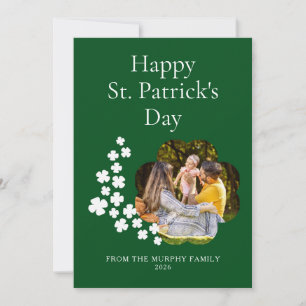 Cartes Pour Fêtes Annuelles Photo de jour de la Saint-Patrick trèfle chanceux
