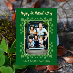 Cartes Pour Fêtes Annuelles Photo de jour de la Saint-Patrick trèfle chanceux