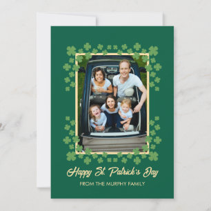 Cartes Pour Fêtes Annuelles Photo de jour de la Saint-Patrick trèfle chanceux