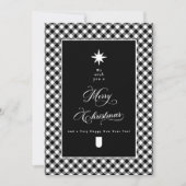 Cartes Pour Fêtes Annuelles Photo de Joyeux Noël sur tableau noir avec carreau (Devant)