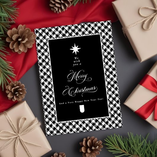 Cartes Pour Fêtes Annuelles Photo de Joyeux Noël sur tableau noir avec carreau