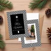 Cartes Pour Fêtes Annuelles Photo de Joyeux Noël sur tableau noir avec carreau