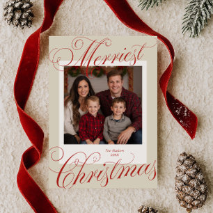 Cartes Pour Fêtes Annuelles Photo de la calligraphie de Noël la plus belle