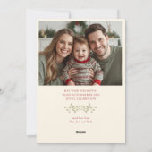 Cartes Pour Fêtes Annuelles Photo de la couronne rouge (Dos)