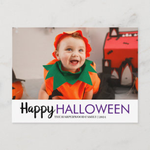 Cartes Pour Fêtes Annuelles Photo de la famille d'Halloween jack-o-lanterne ci