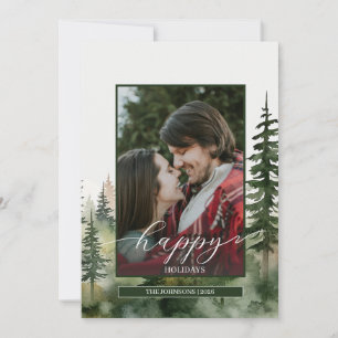 Cartes Pour Fêtes Annuelles Photo de la forêt de pins