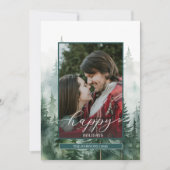 Cartes Pour Fêtes Annuelles Photo de la forêt de pins (Devant)