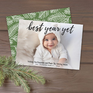 Cartes Pour Fêtes Annuelles Photo de la meilleure année encore - Calligraphie