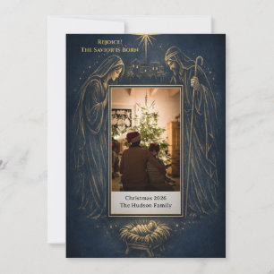 Cartes Pour Fêtes Annuelles Photo de la Nativité de la Sainte Famille Noël