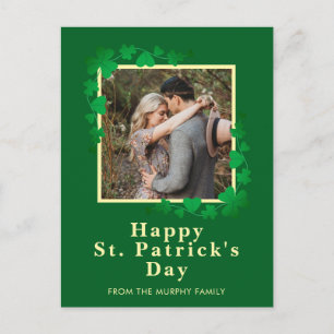 Cartes Pour Fêtes Annuelles Photo de la Saint-Patrick trèfle chanceux minimali