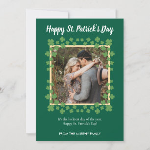 Cartes Pour Fêtes Annuelles Photo de la Saint-Patrick trèfle chanceux minimali