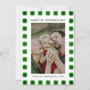 Cartes Pour Fêtes Annuelles Photo de la Saint-Patrick trèfle chanceux minimali