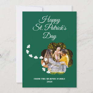 Cartes Pour Fêtes Annuelles Photo de la Saint-Patrick trèfle chanceux minimali