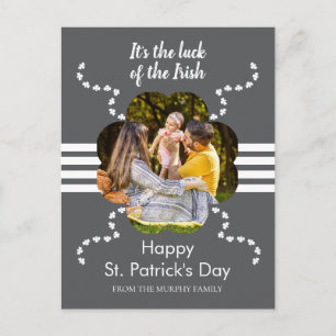 Cartes Pour Fêtes Annuelles Photo de la Saint-Patrick trèfle chanceux minimali