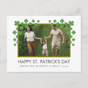 Cartes Pour Fêtes Annuelles Photo de la Saint-Patrick trèfle chanceux minimali