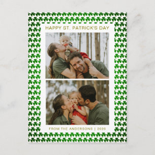 Cartes Pour Fêtes Annuelles Photo de la Saint-Patrick trèfle chanceux minimali