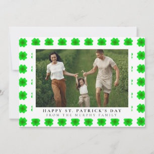 Cartes Pour Fêtes Annuelles Photo de la Saint-Patrick trèfle chanceux minimali