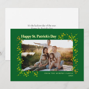Cartes Pour Fêtes Annuelles Photo de la Saint-Patrick trèfle chanceux minimali