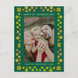 Cartes Pour Fêtes Annuelles Photo de la Saint-Patrick trèfle chanceux minimali
