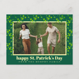 Cartes Pour Fêtes Annuelles Photo de la Saint-Patrick trèfle chanceux minimali