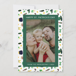 Cartes Pour Fêtes Annuelles Photo de la Saint-Patrick trèfle chanceux minimali