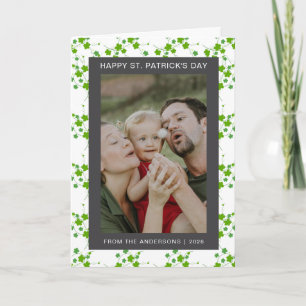 Cartes Pour Fêtes Annuelles Photo de la Saint-Patrick trèfle chanceux minimali