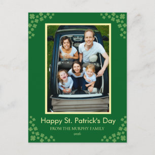 Cartes Pour Fêtes Annuelles Photo de la Saint-Patrick trèfle chanceux minimali