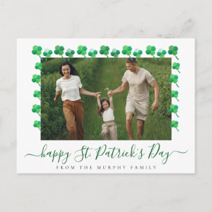Cartes Pour Fêtes Annuelles Photo de la Saint-Patrick trèfle chanceux minimali