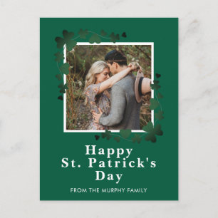 Cartes Pour Fêtes Annuelles Photo de la Saint-Patrick trèfle chanceux minimali
