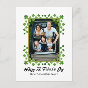 Cartes Pour Fêtes Annuelles Photo de la Saint-Patrick trèfle chanceux minimali