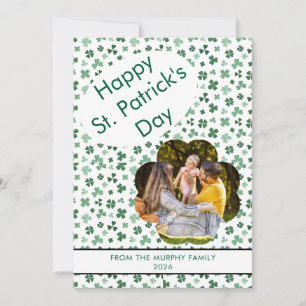 Cartes Pour Fêtes Annuelles Photo de la Saint-Patrick trèfle chanceux minimali
