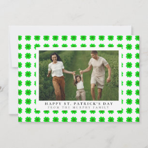 Cartes Pour Fêtes Annuelles Photo de la Saint-Patrick trèfle chanceux minimali