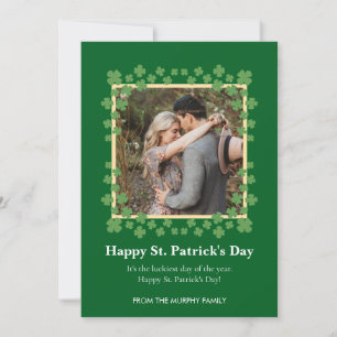 Cartes Pour Fêtes Annuelles Photo de la Saint-Patrick trèfle chanceux minimali