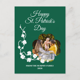 Cartes Pour Fêtes Annuelles Photo de la Saint-Patrick trèfle chanceux minimali