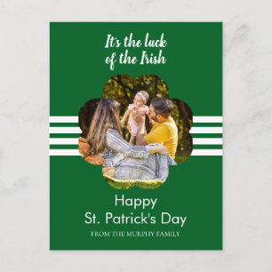 Cartes Pour Fêtes Annuelles Photo de la Saint-Patrick trèfle chanceux minimali
