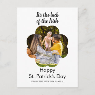 Cartes Pour Fêtes Annuelles Photo de la Saint-Patrick trèfle chanceux minimali