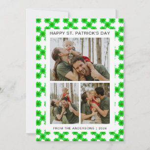 Cartes Pour Fêtes Annuelles Photo de la Saint-Patrick trèfle chanceux minimali
