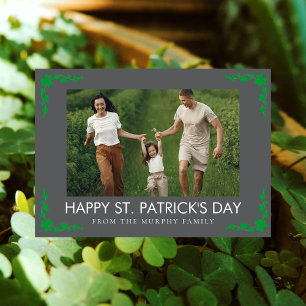 Cartes Pour Fêtes Annuelles Photo de la Saint-Patrick trèfle chanceux minimali