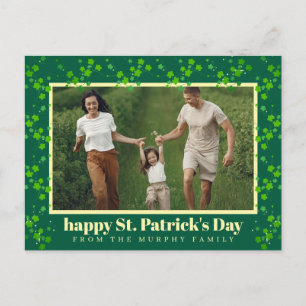 Cartes Pour Fêtes Annuelles Photo de la Saint-Patrick trèfle chanceux minimali