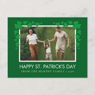 Cartes Pour Fêtes Annuelles Photo de la Saint-Patrick trèfle chanceux minimali