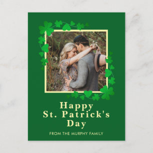 Cartes Pour Fêtes Annuelles Photo de la Saint-Patrick trèfle chanceux minimali