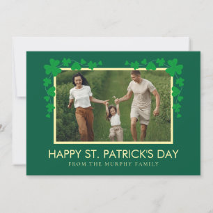 Cartes Pour Fêtes Annuelles Photo de la Saint-Patrick trèfle chanceux minimali