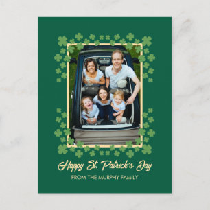 Cartes Pour Fêtes Annuelles Photo de la Saint-Patrick trèfle chanceux minimali