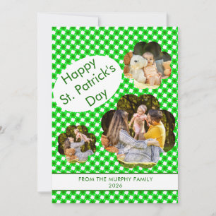 Cartes Pour Fêtes Annuelles Photo de la Saint-Patrick trèfle chanceux minimali