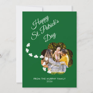 Cartes Pour Fêtes Annuelles Photo de la Saint-Patrick trèfle chanceux minimali